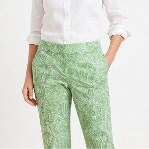 Talbots Printed Curvy Cropped Pants